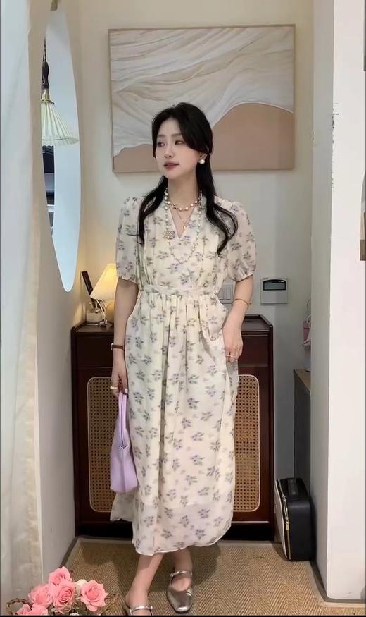 夏季V领系带连衣裙 150693156 商品图5