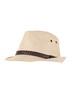 callisto米黄色仿麻聚酯纤维混纺帽子 SRHAT002C 商品缩略图0