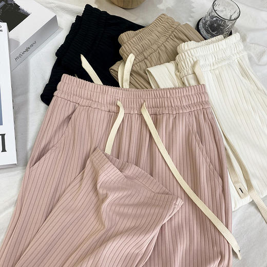 春季细条纹开叉阔腿裤 150550551 商品图10