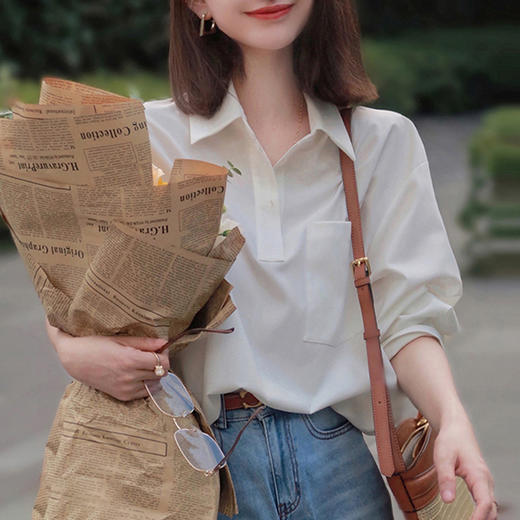 裁缝学苑AG188 女秋2021新款长袖法式衬衫领暗门襟衬衣纸样打版 商品图5