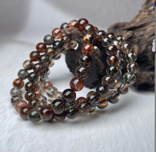 水晶单圈-素圈黑金圆珠7 商品图0