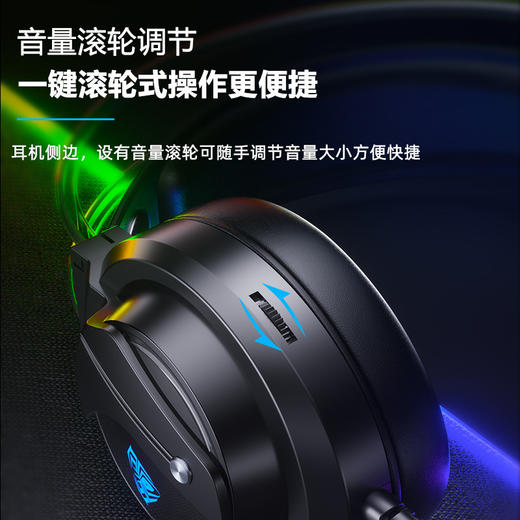 【好物推荐】狼蛛S501头戴式发光电脑耳机7.1USB 商品图2