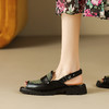 复古小众气质，鱼嘴真皮拼接凉鞋QQJ-725F 商品缩略图13