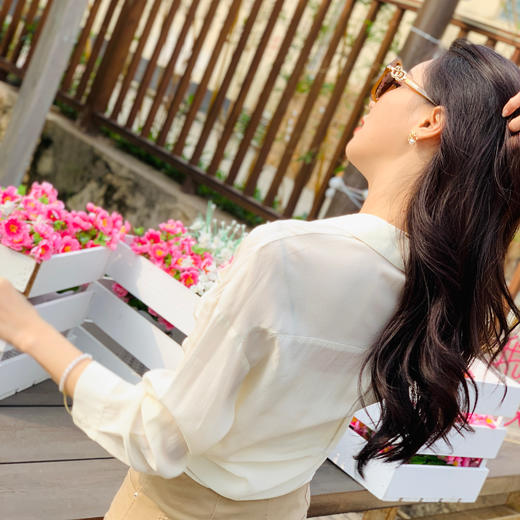 【百图lulu定制】100%桑蚕丝16姆米双绉真丝简约休闲衬衫 商品图4