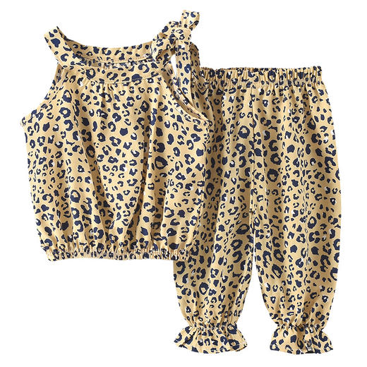 【轻薄不闷热 时尚甜美公主套装】女童吊带套装儿童夏装韩版女孩波点吊带2023新款雪纺套装宝宝童装 商品图4