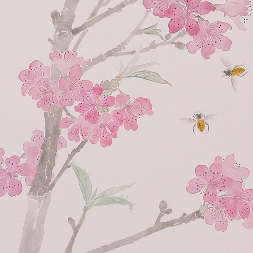 吴欣《芳华之一》国画花鸟 65CM*22CM 约1.3平尺 卡纸（未装框）【原作编号GH0006】 商品图2