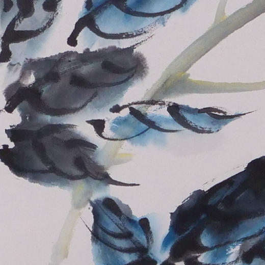 刘羽珊《旭日》国画花鸟 34CM*34CM 约1平尺 纸本（已托底）【原作编号GH0011】 商品图3