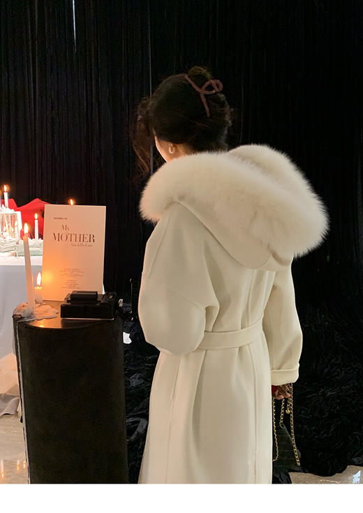 裁缝学苑AG224 赫本风中长款双面羊绒大衣纸样女服装外套打版图纸 商品图3