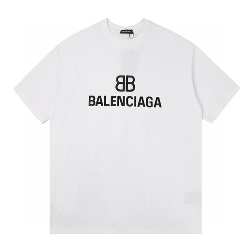 代购版本！BALENCIAGA巴黎世家新款背后万针立体刺绣宽松版型短袖 商品图1