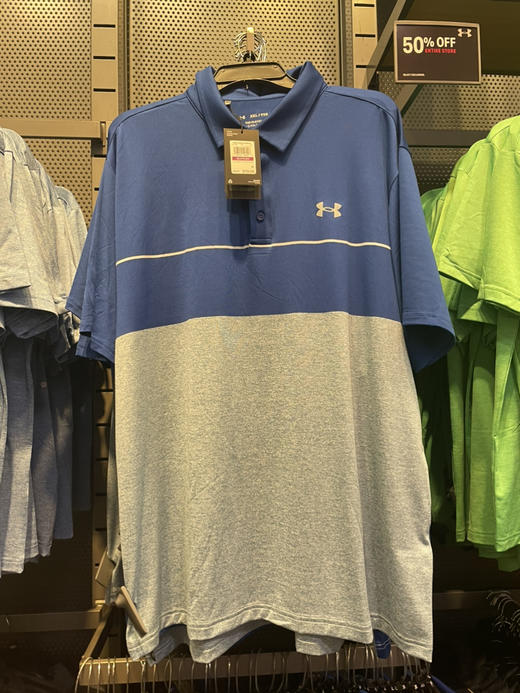 ⛳️高尔夫爱好者首选！Under Armour UA 安德玛男士速干Polo衫 条纹配色 商品图9