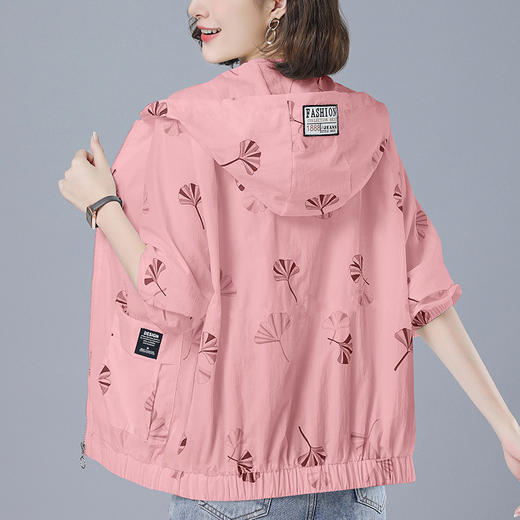 长袖轻薄外套，中年妈妈装大码宽松连帽服HT-3008 商品图3