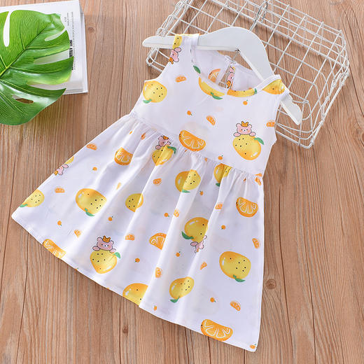 【宝宝轻薄绵绸连衣裙】儿童连衣裙夏季女童碎花公主裙沙滩裙2023夏季新款棉绸吊带背心裙 商品图10