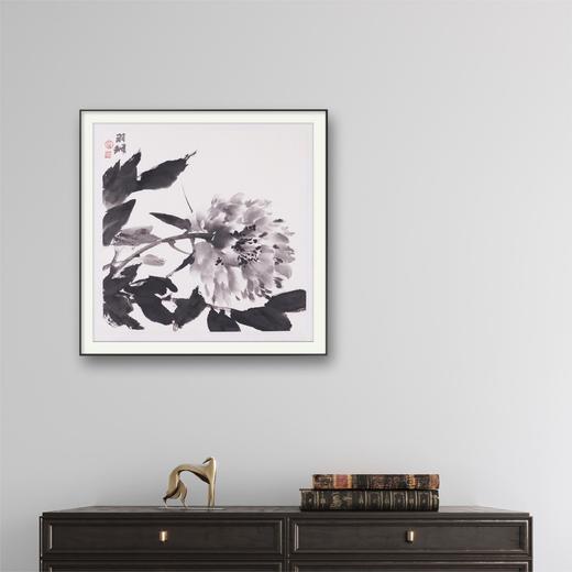 刘羽珊《水墨牡丹》国画花鸟 35CM*35CM 约1平尺 纸本（已托底）【原作编号GH0009】 商品图1