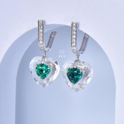 【心有所向】爱心祖母绿耳坠-CB12212157 商品图2