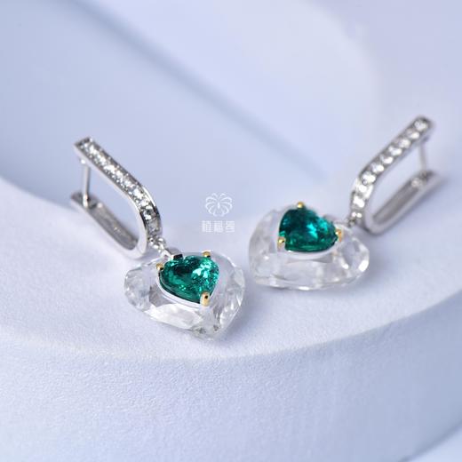 【心有所向】爱心祖母绿耳坠-CB12212157 商品图3