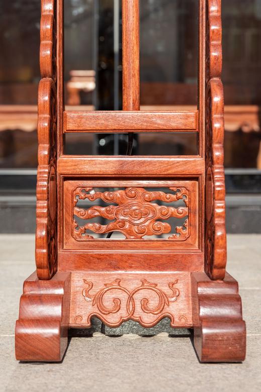 红桥红  家具严选  缅甸花梨（大果紫檀）【嘉木堂升降式灯台 宫灯】 商品图5