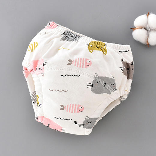 【纯棉防水尿布训练裤】婴儿隔尿裤纯棉尿布内裤防水透气可洗女童如厕学习裤男宝宝训练裤 商品图9