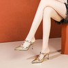铆钉尖头高跟鞋，欧美柳丁细跟一字丁字带凉鞋女柳钉包头拖鞋女CX-51-7-1 商品缩略图3