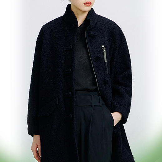 裁缝学苑AG241女装新款秋冬中式立领毛呢外套大衣纸样打版裁剪图 商品图5