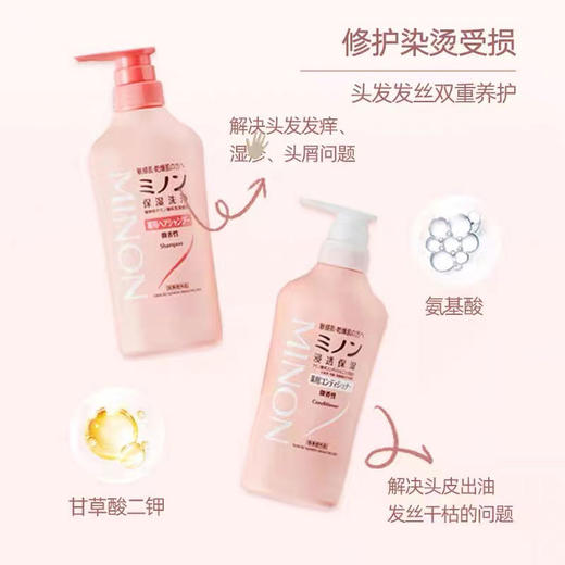 【保税仓】MINON/蜜浓氨基酸头皮保湿防干燥止痒洗发水450ml/瓶 商品图5
