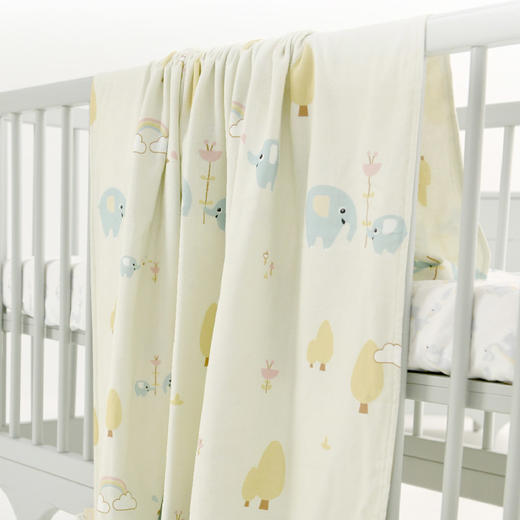 德国nmay 婴童盖毯4层竹纤维纱布盖毯吸湿透气新疆长绒棉 120*120cm 商品图2