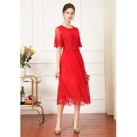 DNO-2CF1288婚庆礼服连衣裙女夏季婆婆装衣服