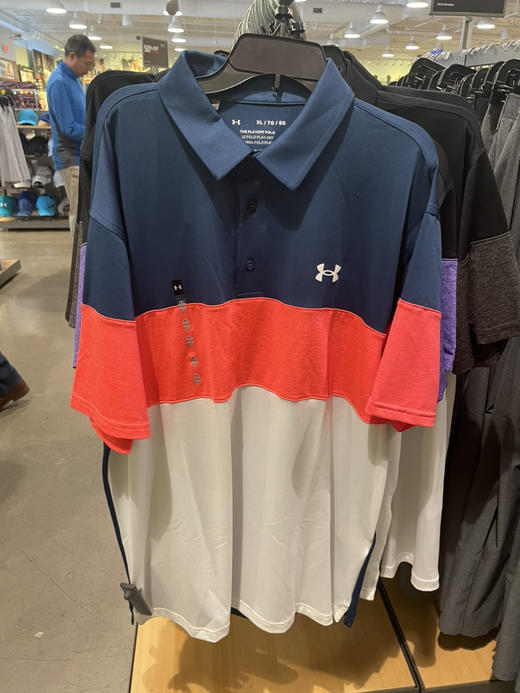 ⛳️高尔夫爱好者首选！Under Armour UA 安德玛男士速干Polo衫 条纹配色 商品图2
