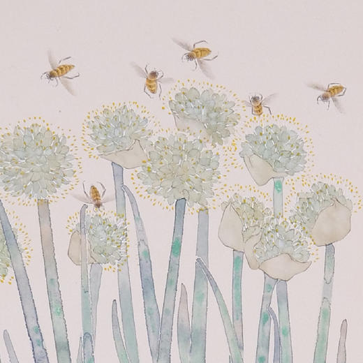 吴欣《芳华之二》国画花鸟 65CM*22CM 约1.3平尺 卡纸（未装框）【原作编号GH0007】 商品图2
