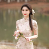 ZAYS-2002春夏改良长款提花旗袍日常年轻少女小清新气质旗袍 商品缩略图3