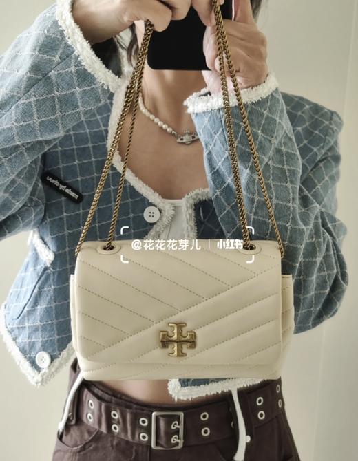 TORY BURCH汤丽柏琦 TB Kira奶油白金小号链条单肩包女包 直邮 商品图3