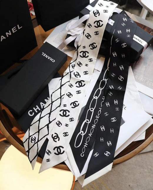 丝巾 发带。白色 黑色 自己备注颜色。120*6厘米 商品图2