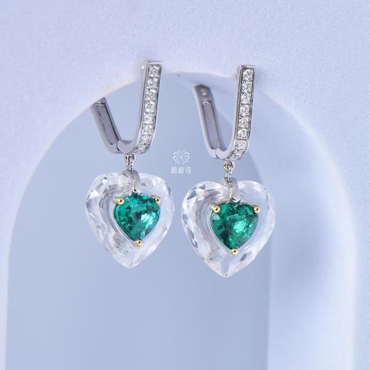 【心有所向】爱心祖母绿耳坠-CB12212157 商品图1