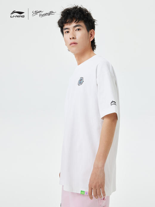 中国李宁x Steven Harrington联名系列T恤男女新款宽松运动服AHST077 商品图2