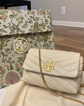 TORY BURCH汤丽柏琦 TB Kira奶油白金小号链条单肩包女包 直邮