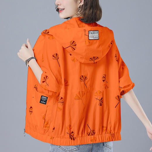 长袖轻薄外套，中年妈妈装大码宽松连帽服HT-3008 商品图1