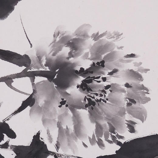刘羽珊《水墨牡丹》国画花鸟 35CM*35CM 约1平尺 纸本（已托底）【原作编号GH0009】 商品图2