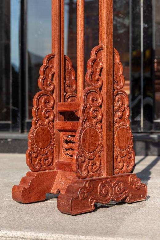 红桥红  家具严选  缅甸花梨（大果紫檀）【嘉木堂升降式灯台 宫灯】 商品图6