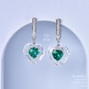 【心有所向】爱心祖母绿耳坠-CB12212157 商品缩略图0