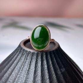 925碧玉戒指-蛋面两用款