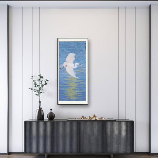 吴欣《白鹭》国画花鸟 77CM*35CM 约2.5平尺 绢本（已托底）【原作编号GH0008】 商品图1