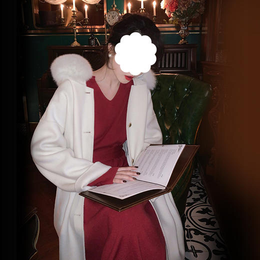 裁缝学苑AG224 赫本风中长款双面羊绒大衣纸样女服装外套打版图纸 商品图8