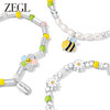 ZEGL设计师轻松春日系列小雏菊碎银子串珠手链女小众蜜蜂小花手饰 商品缩略图3