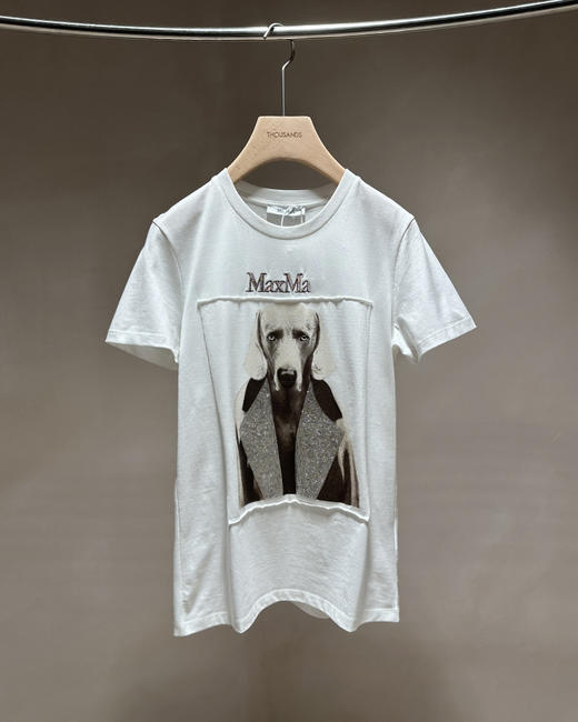 7折 max家 小狗logo刺绣定位印花T恤  BH2391 商品图6
