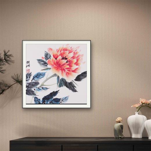 刘羽珊《旭日》国画花鸟 34CM*34CM 约1平尺 纸本（已托底）【原作编号GH0011】 商品图1