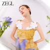 ZEGL设计师轻松春日系列小花蜜蜂耳环女小众竹节耳钉耳扣绿色耳饰 商品缩略图4