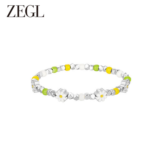 ZEGL设计师轻松春日系列小雏菊碎银子串珠手链女小众蜜蜂小花手饰 商品图1