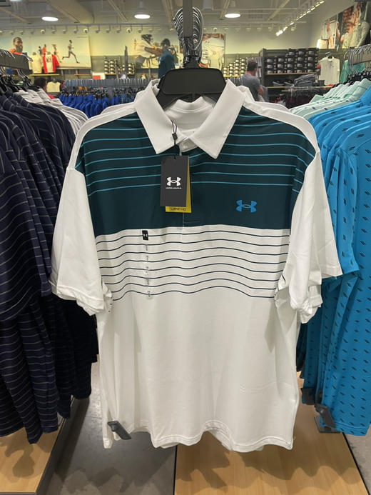 ⛳️高尔夫爱好者首选！Under Armour UA 安德玛男士速干Polo衫 条纹配色 商品图7