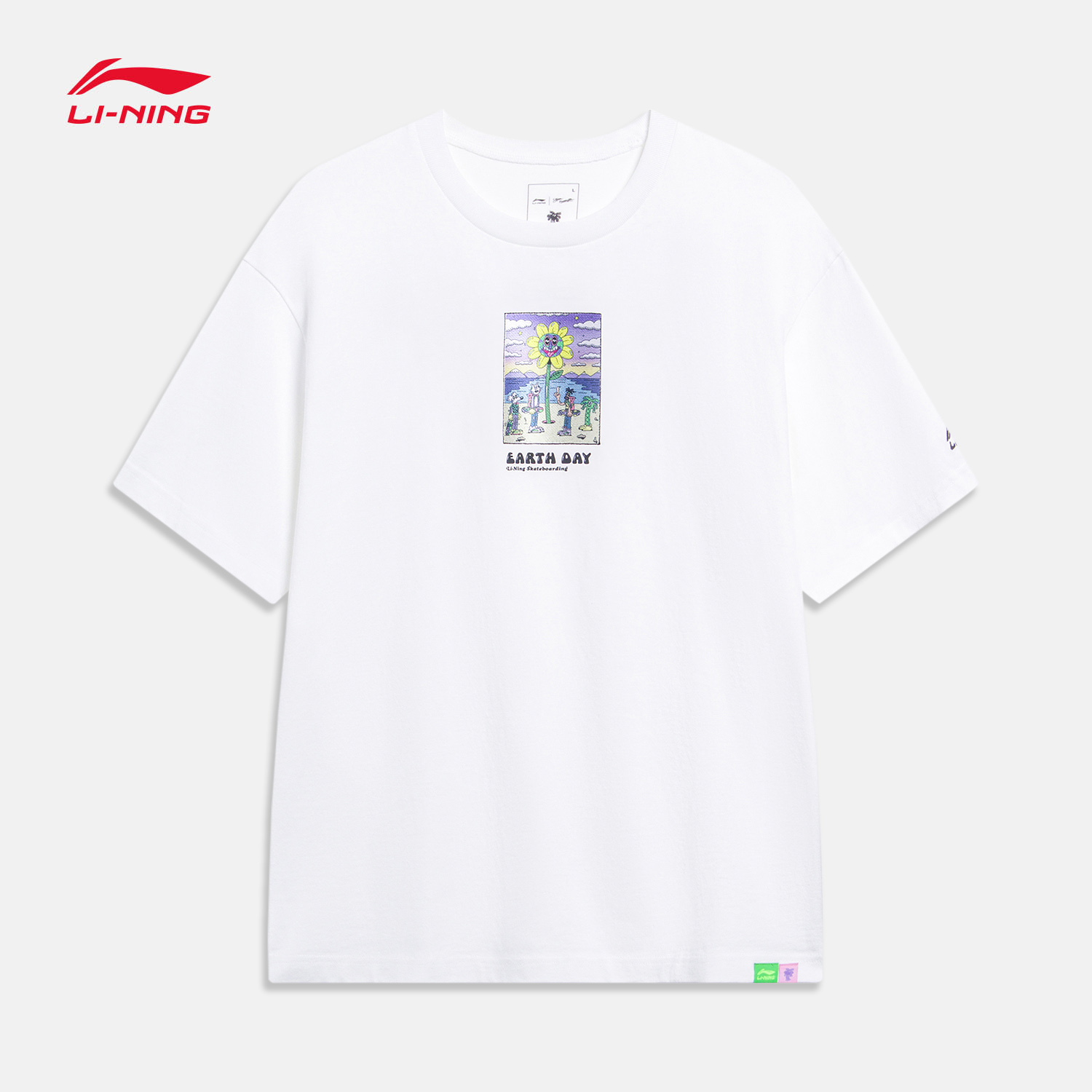 中国李宁x Steven Harrington联名系列男女新款夏宽松T恤AHST093