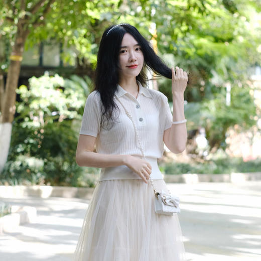 【高品质私服】【醋酸羊毛POLO领五分袖针织衫 2件减10元】精选醋酸羊毛材质 天然环保，健康舒适 自然而又高级【无标出货 介意慎拍】 商品图12