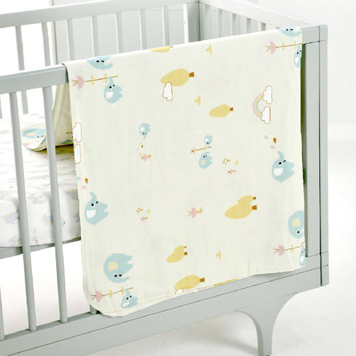 德国nmay 婴童盖毯4层竹纤维纱布盖毯吸湿透气新疆长绒棉 120*120cm 商品图3